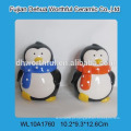 Porta-guardanapo cerâmico de design de pinguim decorativo para restaurante